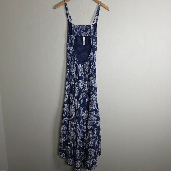 NEW Madewell Textured Slip Navy Floral Maxi Dress - Picture 10 of 15